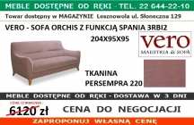 VERO - SOFA ORCHIS Z FUNKCJĄ SPANIA TKANINA PERSEMPRA 220